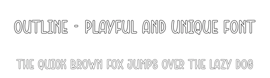 Outline – Playful And Unique Font by andikastudio — Display Font