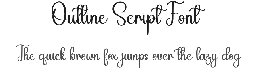 Outline Script Font by andikastudio — Script Handwritten Font