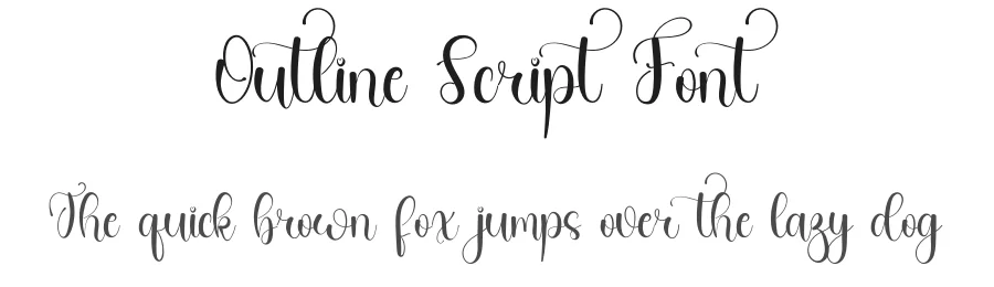 Outline Script Font by inermediaSTUDIO — Script Handwritten Font