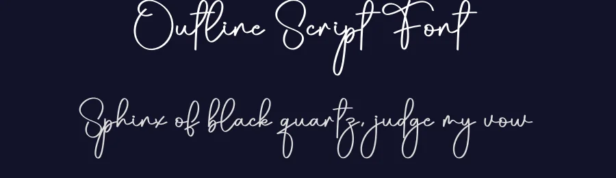 Outline Script Font by creativeletter — Script Handwritten Font — thumbnail 2