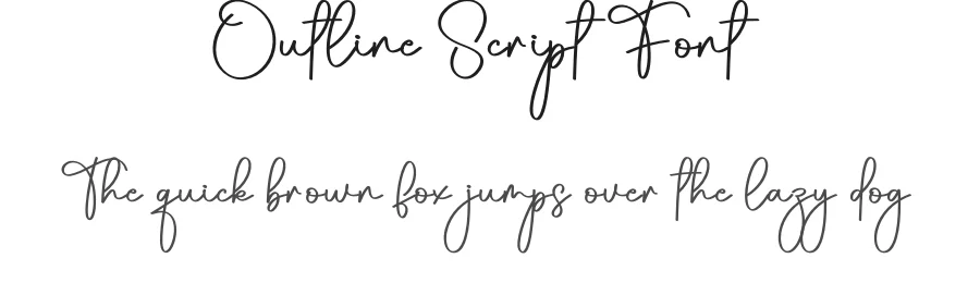 Outline Script Font by creativeletter — Script Handwritten Font