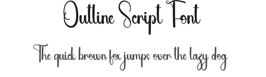 Outline Script Font by andikastudio — Script Handwritten Font