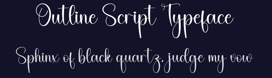 Outline Script Typeface by creativeletter — Script Handwritten Font — thumbnail 2
