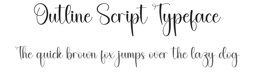 Outline Script Typeface by creativeletter — Script Handwritten Font