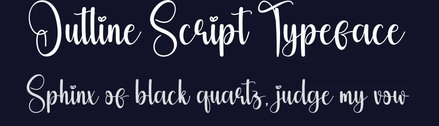 Outline Script Typeface by creativeletter — Script Handwritten Font — thumbnail 2