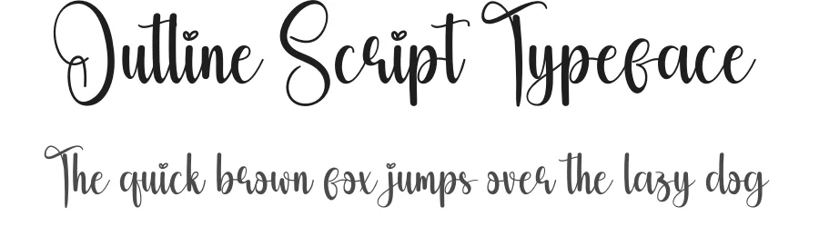 Outline Script Typeface by creativeletter — Script Handwritten Font