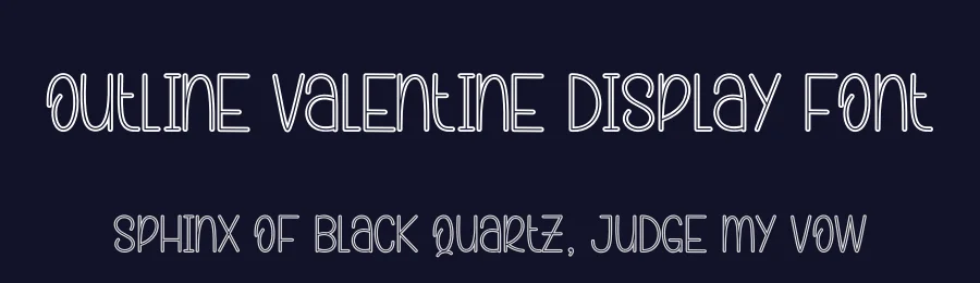 Outline Valentine Display Font by andikastudio — Display Font — thumbnail 2