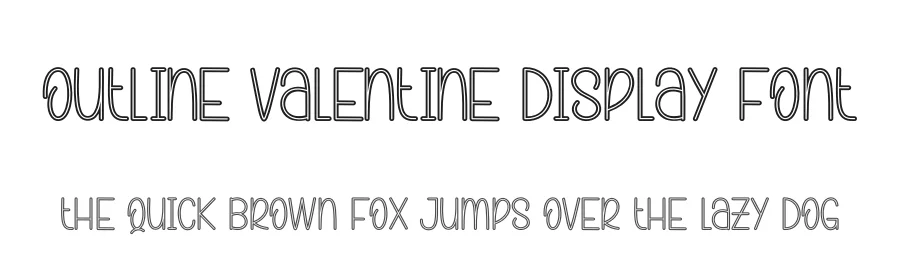 Outline Valentine Display Font by andikastudio — Display Font