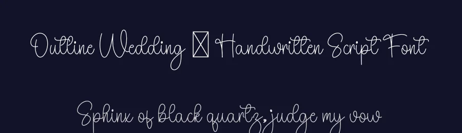 Outline Wedding – Handwritten Script Font by freshtypeink — Script Handwritten Font — thumbnail 2