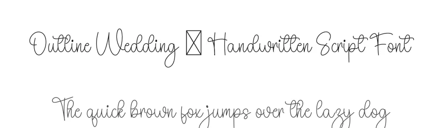 Outline Wedding – Handwritten Script Font by freshtypeink — Script Handwritten Font