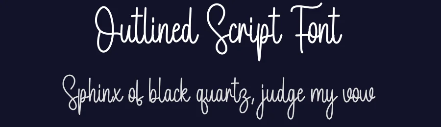 Outlined Script Font by creativeletter — Script Handwritten Font — thumbnail 2