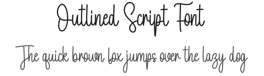 Outlined Script Font by creativeletter — Script Handwritten Font