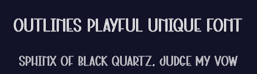 Outlines Playful Unique Font by creativeletter — Display Font — thumbnail 2