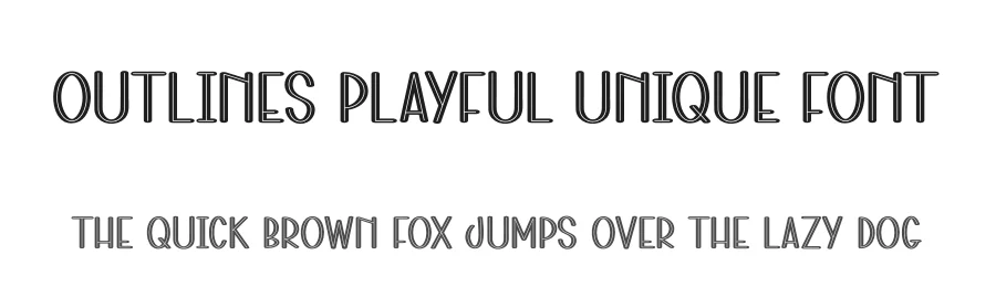 Outlines Playful Unique Font by creativeletter — Display Font
