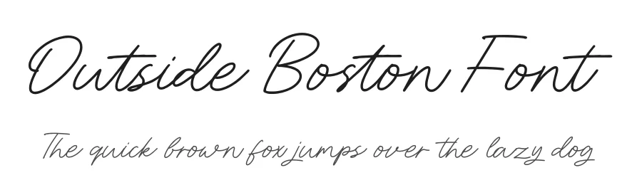 Outside Boston Font by Rahagita Studio — Script Handwritten Font