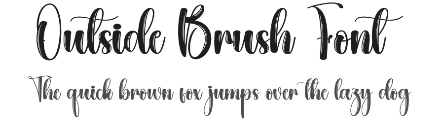 Outside Brush Font by creativeletter — Script Handwritten Font