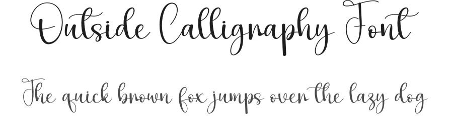 Outside Calligraphy Font by andikastudio — Script Handwritten Font