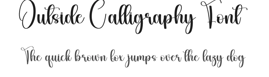Outside Calligraphy Font by andikastudio — Script Handwritten Font