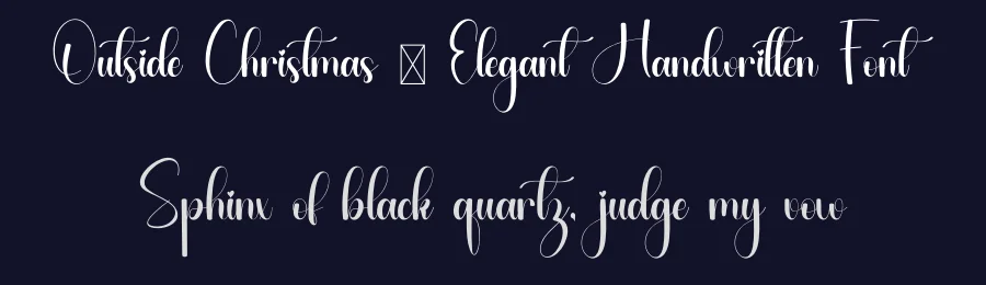 Outside Christmas – Elegant Handwritten Font by freshtypeink — Script Handwritten Font — thumbnail 2