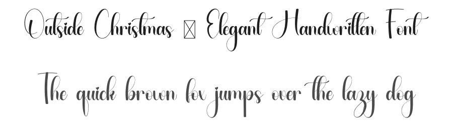 Outside Christmas – Elegant Handwritten Font by freshtypeink — Script Handwritten Font