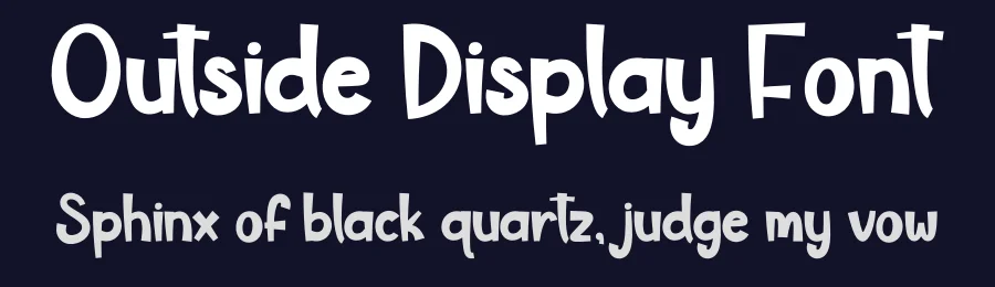 Outside Display Font by creativeletter — Display Font — thumbnail 2