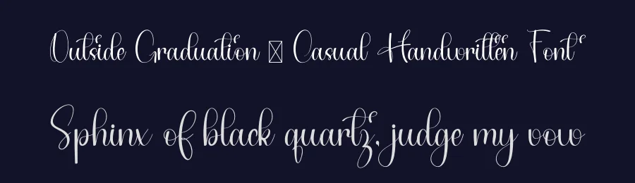 Outside Graduation – Casual Handwritten Font by freshtypeink — Script Handwritten Font — thumbnail 2