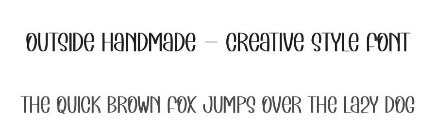 Outside Handmade – Creative Style Font by andikastudio — Display Font