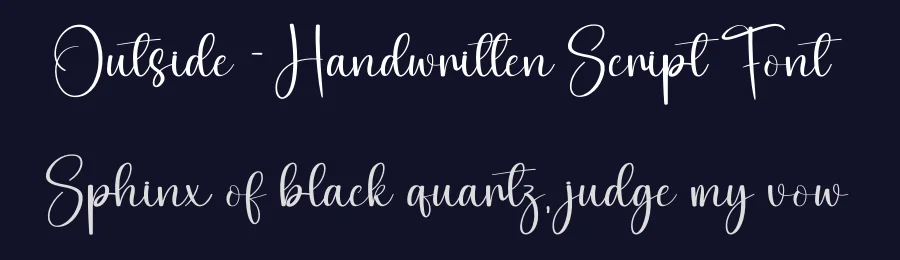 Outside – Handwritten Script Font by creativeletter — Script Handwritten Font — thumbnail 2