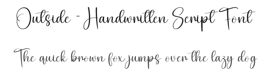Outside – Handwritten Script Font by creativeletter — Script Handwritten Font