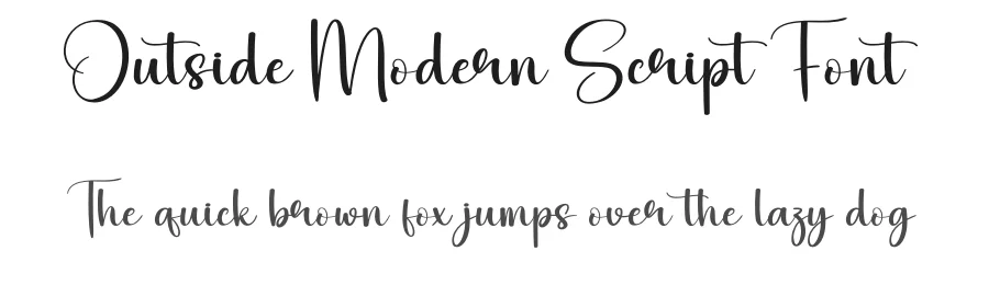 Outside Modern Script Font by creativeletter — Script Handwritten Font