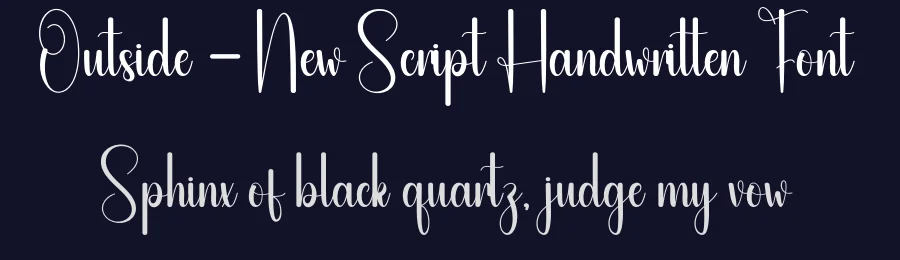 Outside – New Script Handwritten Font by andikastudio — Script Handwritten Font — thumbnail 2