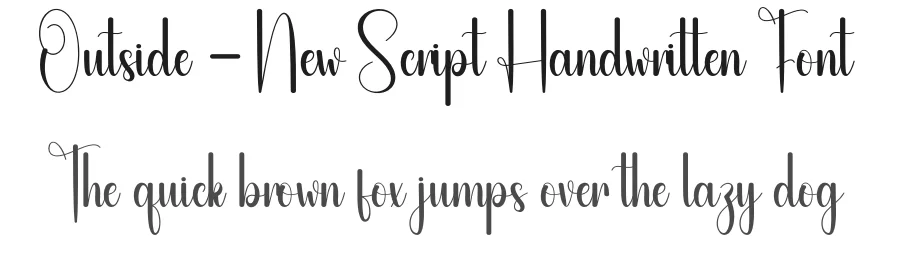 Outside β New Script Handwritten Font by andikastudio β Script Handwritten Font