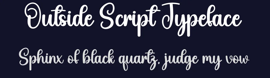 Outside Script Typeface by creativeletter — Script Handwritten Font — thumbnail 2