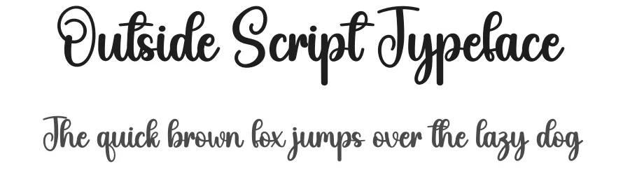 Outside Script Typeface by creativeletter — Script Handwritten Font