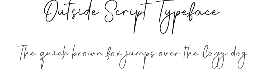Outside Script Typeface by creativeletter — Script Handwritten Font