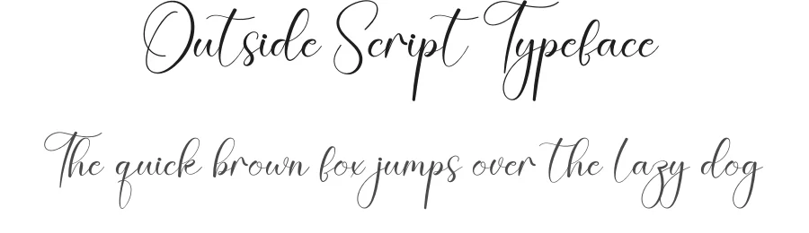 Outside Script Typeface by creativeletter — Script Handwritten Font