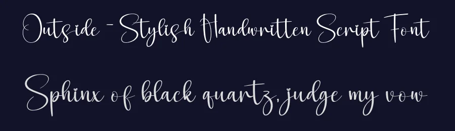 Outside – Stylish Handwritten Script Font by creativeletter — Script Handwritten Font — thumbnail 2