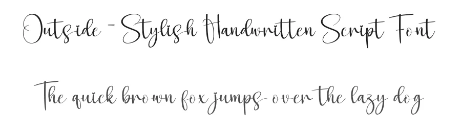 Outside – Stylish Handwritten Script Font by creativeletter — Script Handwritten Font