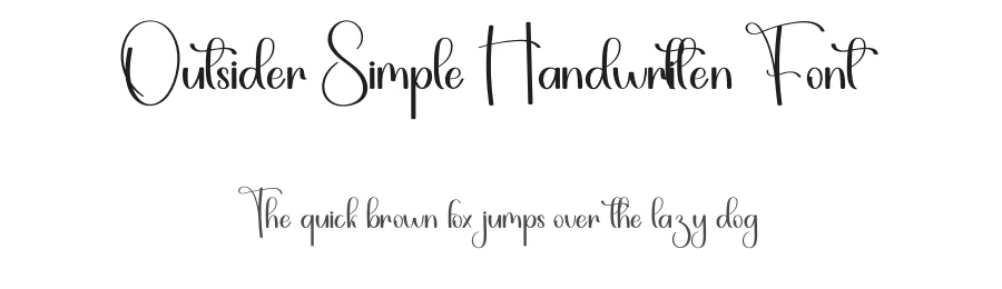 Outsider Simple Handwritten Font by freshtypeink — Script Handwritten Font
