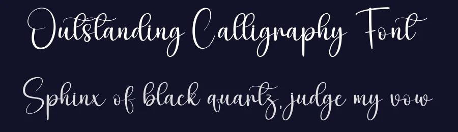 Outstanding Calligraphy Font by creativeletter — Script Handwritten Font — thumbnail 2