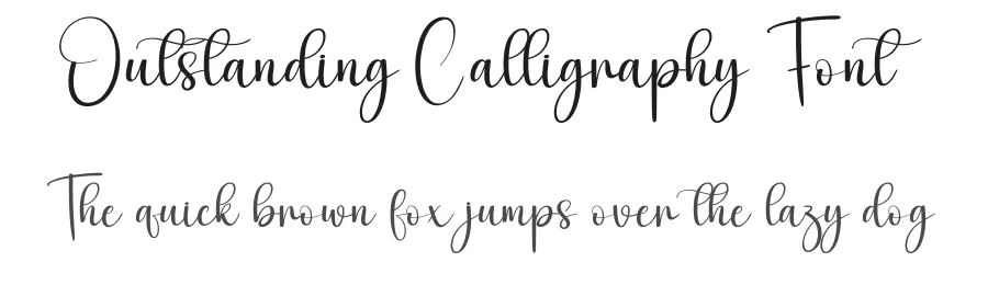 Outstanding Calligraphy Font by creativeletter — Script Handwritten Font