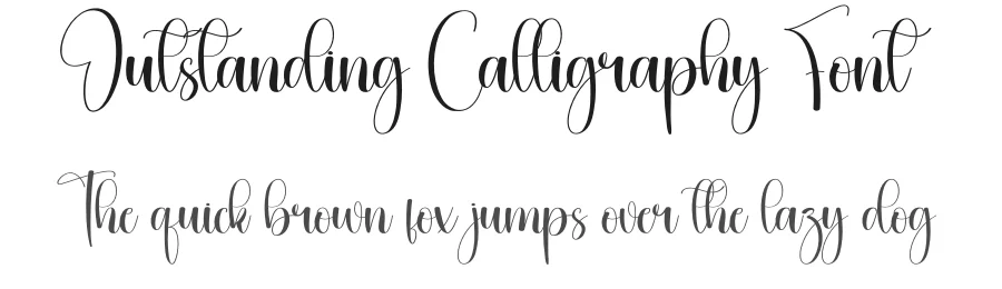 Outstanding Calligraphy Font by creativeletter — Script Handwritten Font