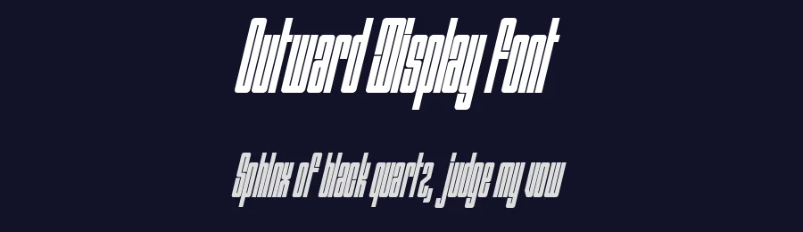 Outward Display Font by Raoul Audouin — Display Font — thumbnail 2