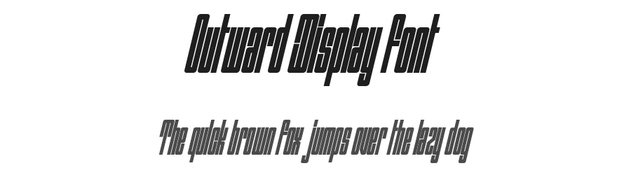 Outward Display Font by Raoul Audouin — Display Font