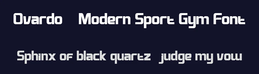 Ovardo – Modern Sport Gym Font by FlawlessAndCo — Display Font — thumbnail 2
