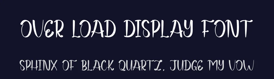 Over Load Display Font by andikastudio — Display Font — thumbnail 2