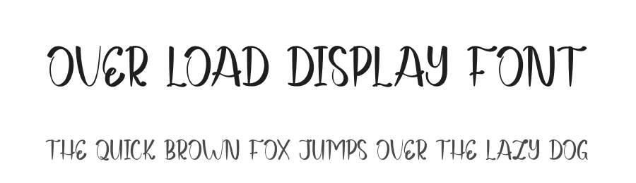 Over Load Display Font by andikastudio — Display Font
