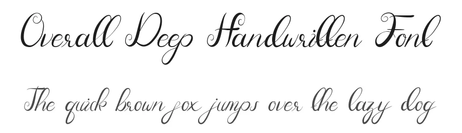 Overall Deep Handwritten Font by edricstudio — Script Handwritten Font
