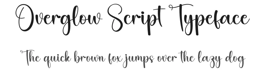 Overglow Script Typeface by creativeletter — Script Handwritten Font