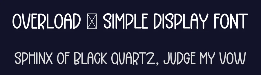 Overload – Simple Display Font by freshtypeink — Display Font — thumbnail 2